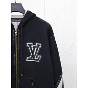 Louis Vuitton LV Graphic Zipped Cotton Hoodie Black - 2