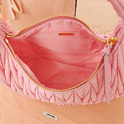 Miu Miu Wander Leather Half-moon Bag Pink 28x14x9cm - 6