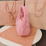 Miu Miu Wander Leather Half-moon Bag Pink 28x14x9cm - 5