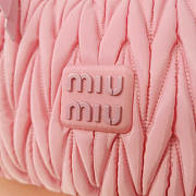 Miu Miu Wander Leather Half-moon Bag Pink 28x14x9cm - 2