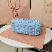 Miu Miu Wander Leather Half-moon Bag Blue 28x14x9cm - 2