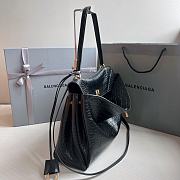 Balenciaga Rodeo Large Handbag Black Crocodile 40x30x13cm - 4