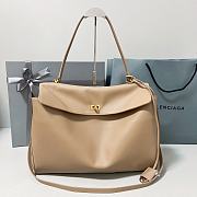 Balenciaga Rodeo Large Handbag Latte Calfskin 40x30x13cm - 1