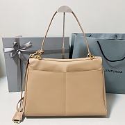 Balenciaga Rodeo Large Handbag Latte Calfskin 40x30x13cm - 6