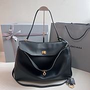 Balenciaga Rodeo Large Handbag Black Calfskin 40x30x13cm - 3