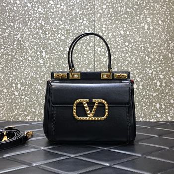 Valentino Garavani Alcove Top Handle Leather Black 23x20x6cm