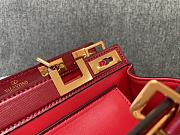 Valentino Garavani Alcove Top Handle Leather Red 23x20x6cm - 6