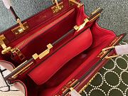 Valentino Garavani Alcove Top Handle Leather Red 23x20x6cm - 3