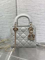 Dior Mini Lady Bag Cloud Gray Lambskin 17cm - 1