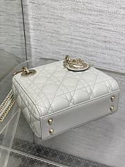 Dior Mini Lady Bag Cloud Gray Lambskin 17cm - 5