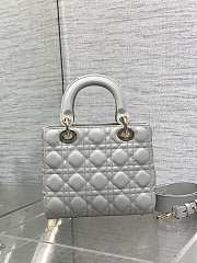 Dior Small Lady Bag Cloud Gray Lambskin 20cm - 2