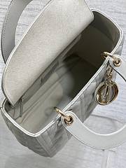 Dior Medium Lady Bag Cloud Gray Lambskin 24cm - 2