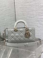 Dior Medium Lady D-Joy Bag Cloud Gray Lambskin 26cm - 1