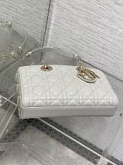 Dior Medium Lady D-Joy Bag Cloud Gray Lambskin 26cm - 4