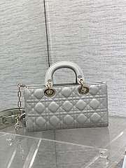 Dior Medium Lady D-Joy Bag Cloud Gray Lambskin 26cm - 3