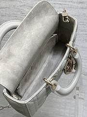 Dior Medium Lady D-Joy Bag Cloud Gray Lambskin 26cm - 2