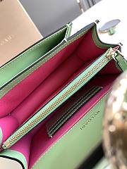 Bvlgari Serpenti Leather Crossbody Bag Green 19x13x7cm - 3