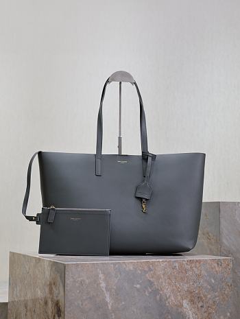 YSL Shopping Bag Supple Leather Grey 37x28x13cm