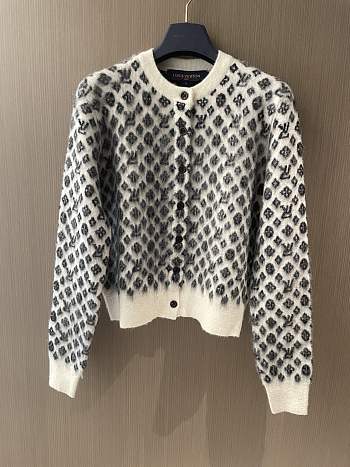 Louis Vuitton Black White Cardigan