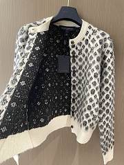 Louis Vuitton Black White Cardigan - 4