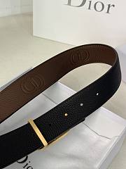 Dior Brown Black Belt 3cm - 5