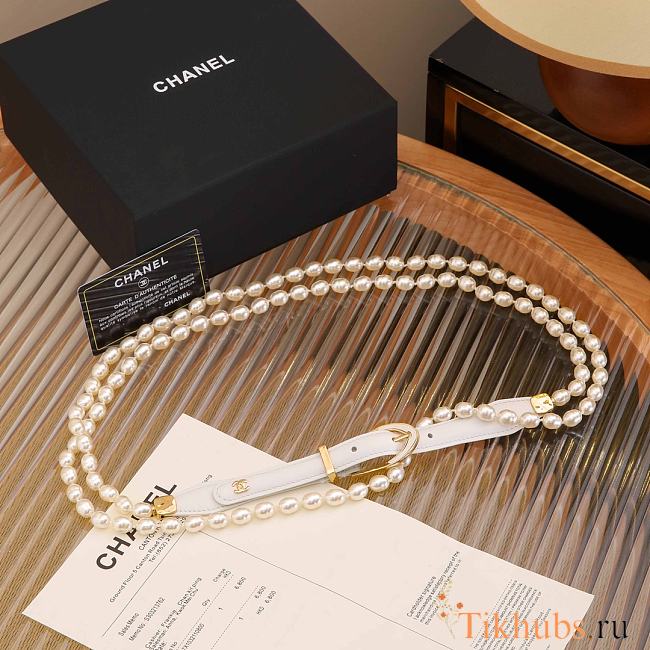 Chanel White Belt Chain - 1