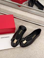 Ferragamo Black Ballerina Flat - 5