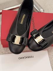 Ferragamo Black Ballerina Flat - 4