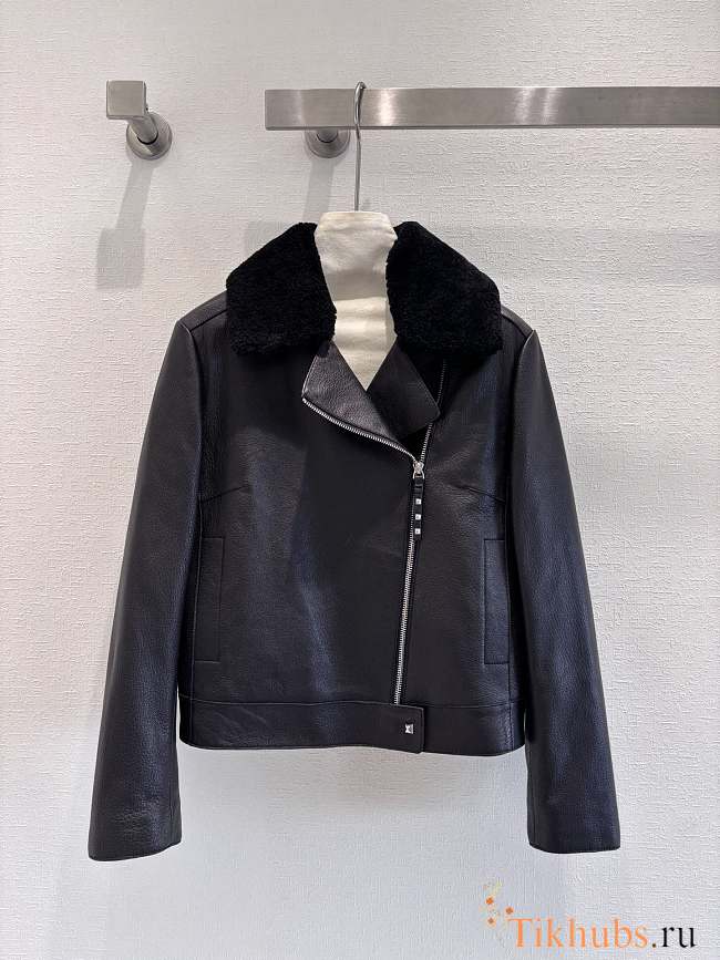 Hermes Leather Black Jacket - 1