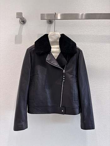 Hermes Leather Black Jacket