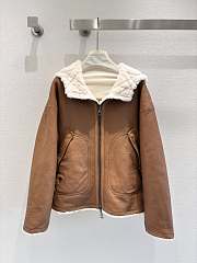 Dior Brown Leather Jacket - 1