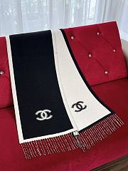 Chanel Black Scarf 184x34cm - 1