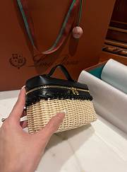 Loro Piana Bag Rattan Black 19cm - 6