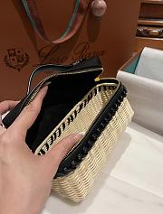 Loro Piana Bag Rattan Black 19cm - 5