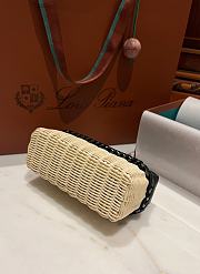 Loro Piana Bag Rattan Black 19cm - 4