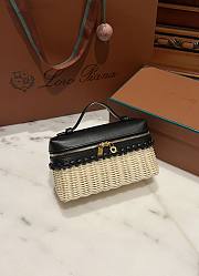 Loro Piana Bag Rattan Black 19cm - 3