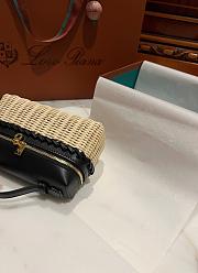 Loro Piana Bag Rattan Black 19cm - 2