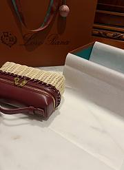 Loro Piana Bag Rattan Wine 19cm - 4