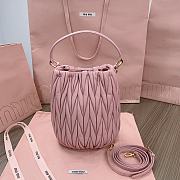 Miu Miu Drawstring Bucket Pink Bag 20x18x14cm - 5