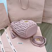 Miu Miu Drawstring Bucket Pink Bag 20x18x14cm - 2