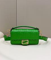 Fendi Baguette Green Leather Bag 27x5x15cm - 1