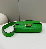 Fendi Baguette Green Leather Bag 27x5x15cm - 6