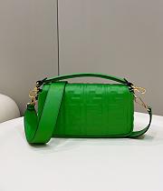 Fendi Baguette Green Leather Bag 27x5x15cm - 4