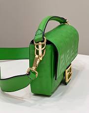 Fendi Baguette Green Leather Bag 27x5x15cm - 3