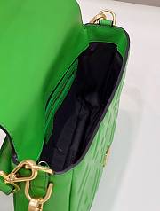 Fendi Baguette Green Leather Bag 27x5x15cm - 2