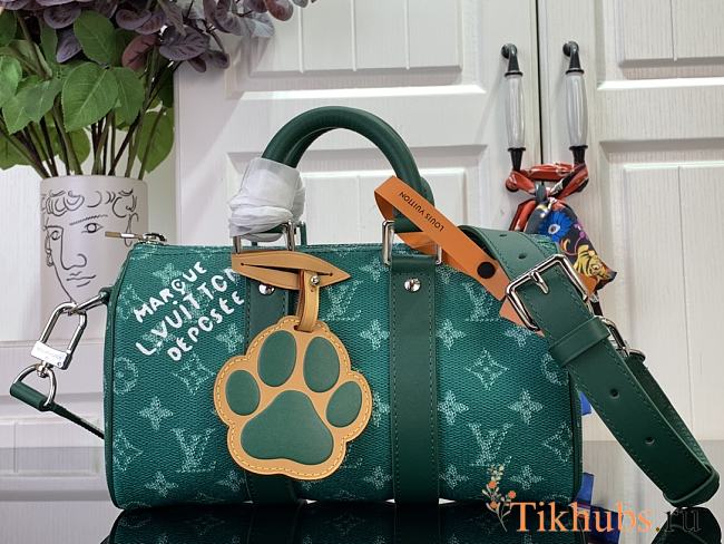 Louis Vuitton LV Keepall Bandouliere 25 Green 25cm - 1