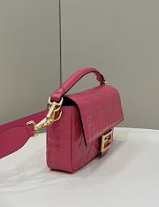 Fendi Baguette Pink Leather Bag 27x5x15cm - 2