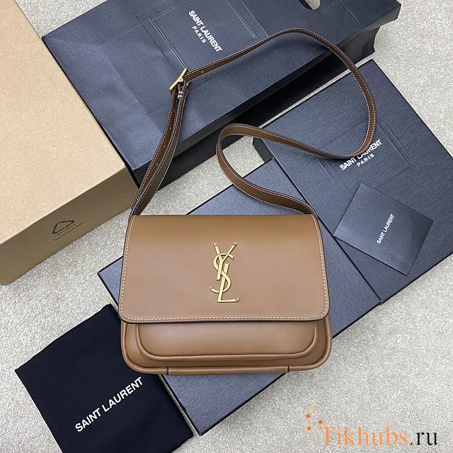 YSL Niki Besace Leather Brown 21.5x16x8cm - 1