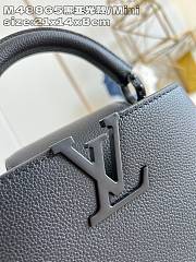 Louis Vuitton LV Mini Capucines Bag Black 21x14x8cm - 5