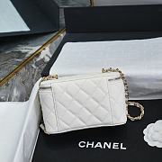 Chanel Vanity Case White Caviar Gold Bag 17cm - 4